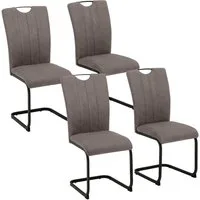 Home affaire Freischwinger Napoli (Set, 4 St), Vintage-Mikrofaser Bezug, Belastbarkeit bis 130kg, im 2er oder 4er Set