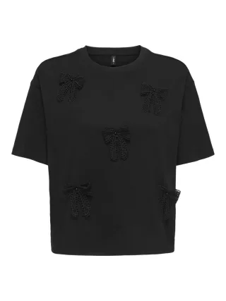 ONLY - T-Shirt in Boxy-Passform schwarz - Gr. - S