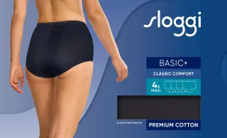 sloggi - sloggi Basic+ Maxi 4P schwarz - Gr. - 42