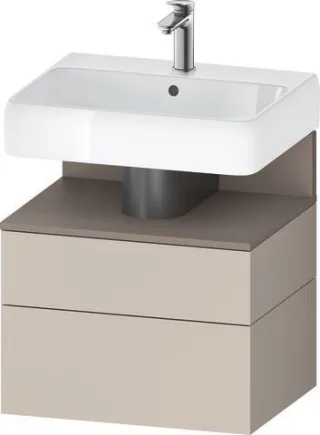 Duravit Qatego Waschtischunterbau wandhängend Taupe Matt 590x470x590 mm - QA4393043910010 QA4393043910010