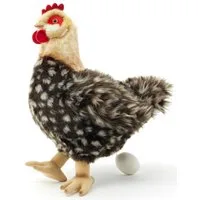Uni-Toys Kuscheltier Henne mit Ei - versch. Farben - 37 cm (Höhe) - Plüsch-Huhn, Plüschtier, zu 100 % recyceltes Füllmaterial