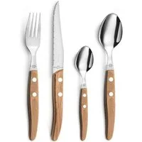 Lou Laguiole Besteck-Set CANOPÉE (24-tlg), 6 Personen, Edelstahl Rostfrei 18/0, Handreinigung empfohlen, hochglanzpoliert