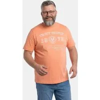 Men Plus T-Shirt T-Shirt Halbarm Brustprint