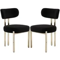WAHSON OFFICE CHAIRS Esszimmerstuhl aus Teddystoff 2er Set Küchenstuhl mit Metallbeinen, Polsterstühle (2 St)