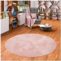 Pergamon Fellteppich Fellteppich Super Soft Pearl Rund, Rund, Höhe: 19 mm