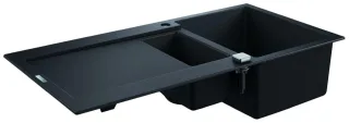 GROHE Kompositspüle K500 31646 1,5Becken 1000x500mm mit ATF re/li granit schwarz, 31646AP0 31646AP0