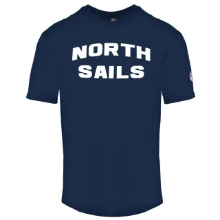 North Sails Block Brand Logo Marineblau T-Shirt
