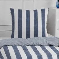 TRAUMSCHLAF Bettwäsche Usedom, Mako Satin, 2 teilig, Maritimes Design mit Wendeseite