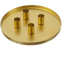 MARELIDA Kerzentablett Stabkerzenhalter magnetisch Kerzenständer D: 25cm Kerzentablett Advent