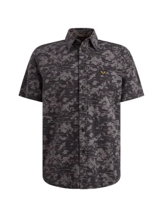 PME Legend - Freizeithemd mit Allovermuster schwarz - Gr. - XL
