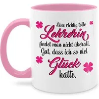 Shirtracer Tasse Eine richtig tolle Lehrerin findet man nicht überall, Keramik, Lehrerin
