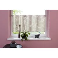 OTTO home Scheibengardine Anna (1 St), Ösen, halbtransparent, Ausbrenner, Viskose & Polyester, Äste-Motiv