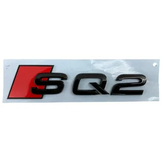 Original Audi SQ2 Q2 Black Edition Emblem Schriftzug Logo Emblem in Schwarz glänzend für das Heck / Hinten selbstklebend
