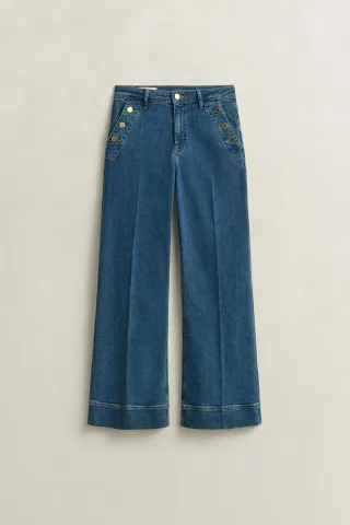 GANT - Nautical Jeans mit ausgestelltem Bein mid blue - Gr. - 29