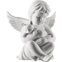 Rosenthal Dekofigur Engel klein weiss matt Engel mit Katze 6 cm, Figuren