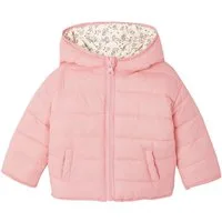 vertbaudet Steppjacke Leichte Baby Wende-Steppjacke mit Kapuze, Mädchen mit Kapuze