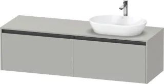 Duravit Ketho.2 Konsolenwaschtischunterbau wandhängend Betongrau Matt 1600x550x459 mm - K24889R07070 K24889R07070000