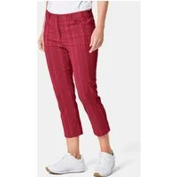 GOLDNER Caprihose Kurzgröße: Elastische 3/4-Strukturhose, verkürzt Gemustertes Design und seitlicher Dehnbund für perfekten Sitz