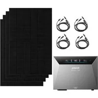 Anker Balkonkraftwerk Anker Solix 2000W PV Komplettset mit Solarbank 4 E5000 Pro, 2500 W, (Set, Erweiterbar auf bis zu 30 kWh, Ohne/Mit BP5000 Erweiterungsakku), IP66, Plug und Play