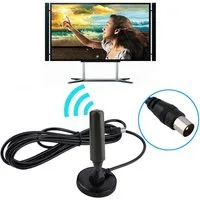 Bolwins J00C 20dB DVB-T DVBT2 aktive Verstärker Antenne Magnetfuß TV 5m Kabel Stabantenne (DVB-T / DVB-T2, für Innenbereich, Verstärkung: 20 dB), aktive Vollkern-Aluminiumantenne