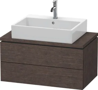 Duravit L-Cube Konsolenwaschtischunterbau wandhängend Eiche dunkel gebürstet Matt 820x477x400 mm - L LC580707272