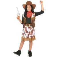 JADEO Kostüm Cowgirl Kinder-Kostüm braun-rot-weiss