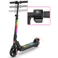 EVERCROSS TECH Elektro-Kinderroller EV06C 6.5'' Faltbarer E Scooter für Kinder 6-12 Jahren, bis zu 8 km, max 15KM/H, LED Display, Bunte Leuchten