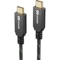 conecto conecto USB-C auf USB-C Lade-Kabel USB 2.0 Schnellladefunktion vergold USB-Kabel, (100 cm)