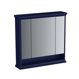 VitrA Valarte LED-Spiegelschrank 78 cm 3 Türen Stahlblau (Lack),65793 65793