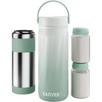 GarveeMore Milchbehälter 650 ml tragbarer Muttermilchkühler mit 24-Stunden-360°-Kühlung, inkl. 2 Flaschen zur Aufbewahrung, Baby-Reisezubehör