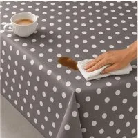 texpot Tischdecke Wachstuch weiße Kreise abwischbar Wachstuchtischdecke (1-tlg)