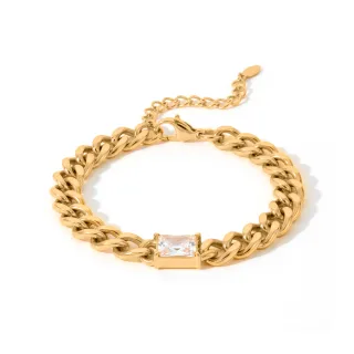 Luxenter Armband aus Zirkonia mit 18 Karat Gelbgold-Finish – Baelah