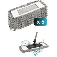 Adel Home Decor Wischmopp Premium Baumwoll-Mopp Ersatzbezug – Profi-Qualität für Ihr Zuhause, (2er-, 5er- und 10er-Sets), 40 cm, 50 cm Größe und Beige-Grau-Farboptionen
