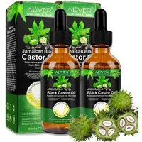 ALIVER Haaröl Rizinus Haaröl Haut Wimpern 60ml Bio Vegan Aliver, 2-tlg., Vegan und Bio