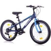 BERLIN BIKE Kinderfahrrad 20 Zoll MTB Kid Grizz Serien, leichtes Aluminiumrahmen, 7 Gang Shimano RD-TY200 Schaltwerk, Kettenschaltung, Mitwachsend dank höhenverstellbarem Sattel und Lenker