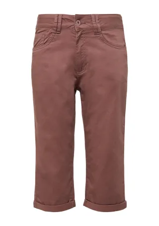 Q/S designed by - Slim Fit: Caprihose - Catie braun/pink - Gr. - 44