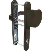 Häusler Onlinehandel GmbH Türbeschlag Schmalrahmen Türbeschlag SRG 1620 Braun PZ 92mm Kn/Dr, mitgelieferte Aufschiebhülse bei 10 mm Vierkant-Schlösser verwendbar