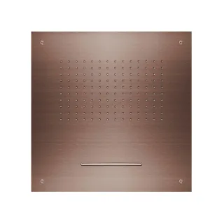 Herzbach spa ix pvd Deckeneinbau-Regenbrause/Schwallbrause 500 eckig copper, Copper Steel, 21.65020 21.650200.2.39