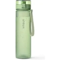 Vinsun Trinkflasche Tritan Sportflasche 1L - Wasserflasche BPA frei & Kohlensäure geeignet, Auslaufsicher, bruchsicher, geschmacksneutral, Einhand-Klicksystem