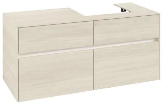 Villeroy & Boch Waschtischunterschrank Collaro C072B0 1200x548x500mm m. Bel. 4 Ausz. Waschtisch re W C072B0AA