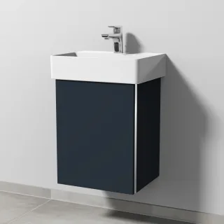 Sanipa 3way Waschtischunterbau zu Duravit Dura Square Waschtisch mit 1 Tür, Marine-Matt BP4241R