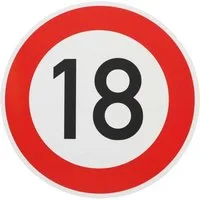 BauSupermarkt24 Verkehrsschild Verkehrszeichen - Verkehrsschild 18km/h 274-18 420mm