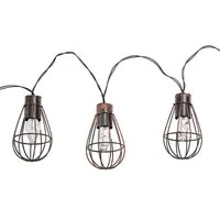 NOWA LED Solarleuchte, LED-Leuchtmittel fest verbaut, Warmweiß, LED Solar Lichterkette Aussen Solarlampe Garten Dekoration
