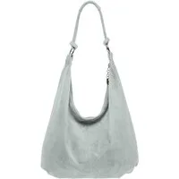 Caspar Schultertasche Damen Vintage Leder Tasche Hobo Bag - CLASSIC LINE - Modell No.617, 100% italienisches Veloursleder, samtig weich, angenehmer Tragekomfort
