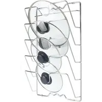 SURFOU Wandregalhalter Topfdeckelhalter Deckelhalter Topfdeckel Pfannendeckel Organizer, Wand-/Türmontierter Küchenschrank Pfannendeckel Topfdeckelhalter, Langlebigkeit, Korrosionsbeständigkeit