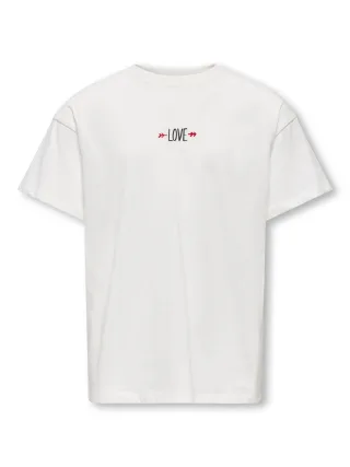KIDS ONLY - KOGEROS LIFE S/S LOOSE PRINT TOP JRS Cloud Dancer - Gr. - 164