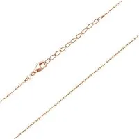 Materia Gliederkette Kinderkette Rosegold verstellbar 36-40cm K111, Sterlingsilber, rosevergoldet