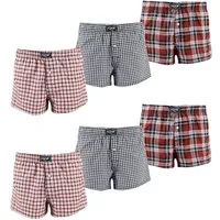 ADAM JEANS Webboxer Gewebte Boxershorts American Unterhosen Herren Boxershorts Kariert (6-St., 3er Set, 6er Set, 12er Set) Web Boxershorts Herren lockere Boxershorts Herren weit Männer Boxer