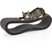 Canadian Cat Company Kratzpappe Orbit 2.0 Kratzbrett, (Black Edition, ca. 84 x 24 x 23 cm), Katzenmöbel, Kratzpappe inkl. Katzenminze