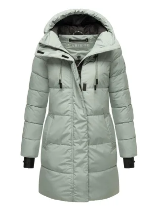 Marikoo Damen Winter-Steppjacke mit Kapuze & Fleecefutter – Kaituu